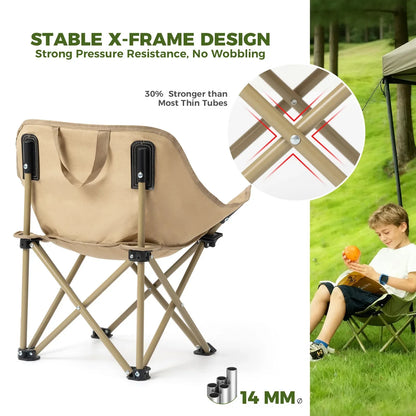 Qunature Folding Carbon Steel Camping Chair - Adult & Kids Sizes