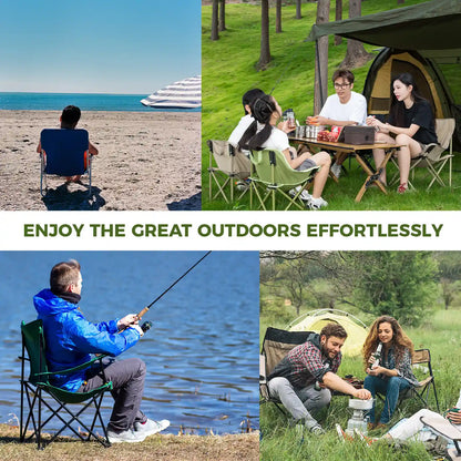 Qunature Folding Carbon Steel Camping Chair - Adult & Kids Sizes