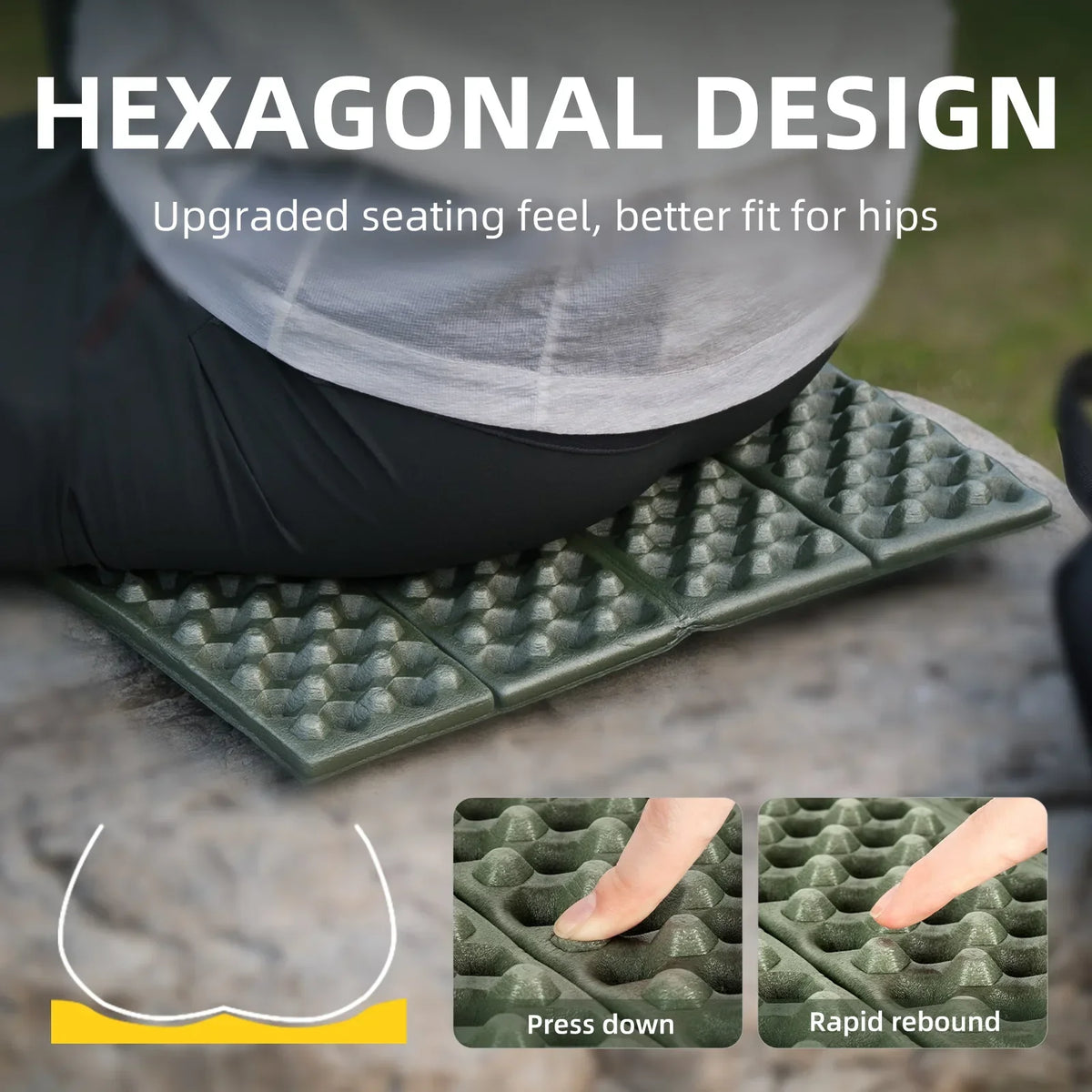 Qunature Folding Seat Pad Mat with Foam