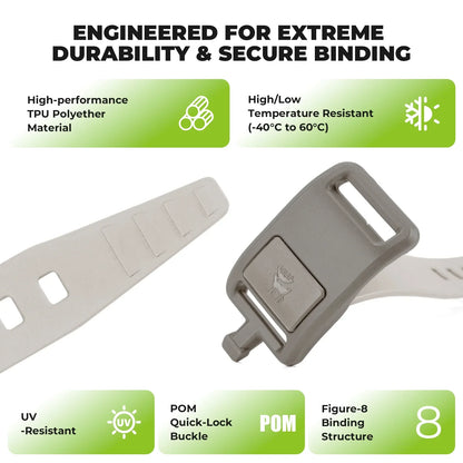 Qunature 2-Pack Heavy-Duty Gear Strap with TPU Polyether for Bikepacking