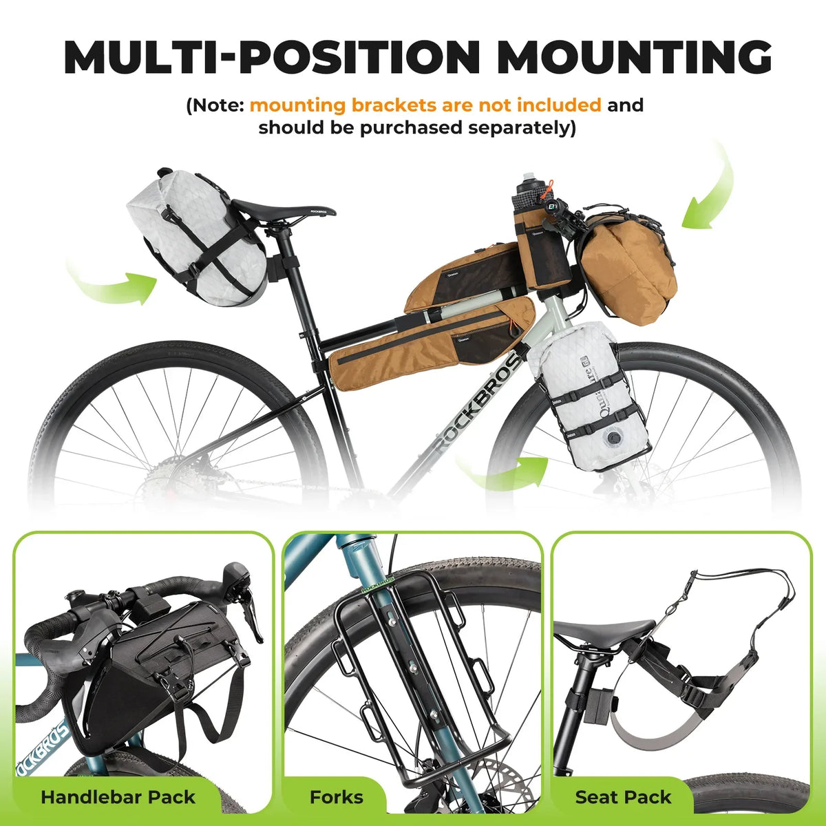 Bikepacking Waterproof Compression Bag + Rear Rack Set