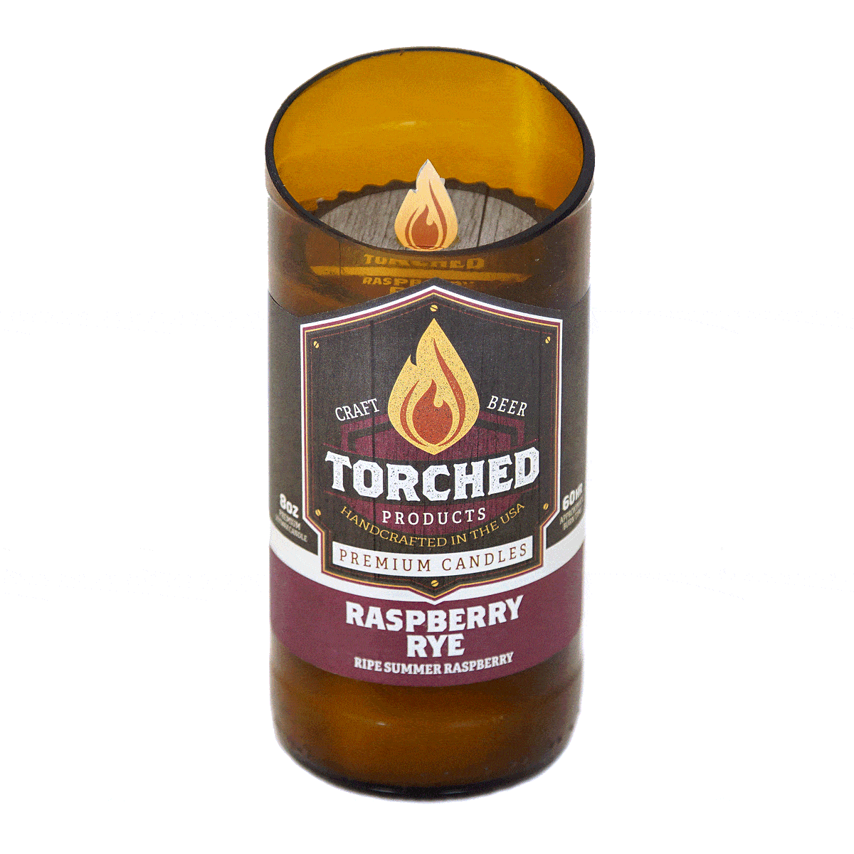 Raspberry Rye Beer Candle