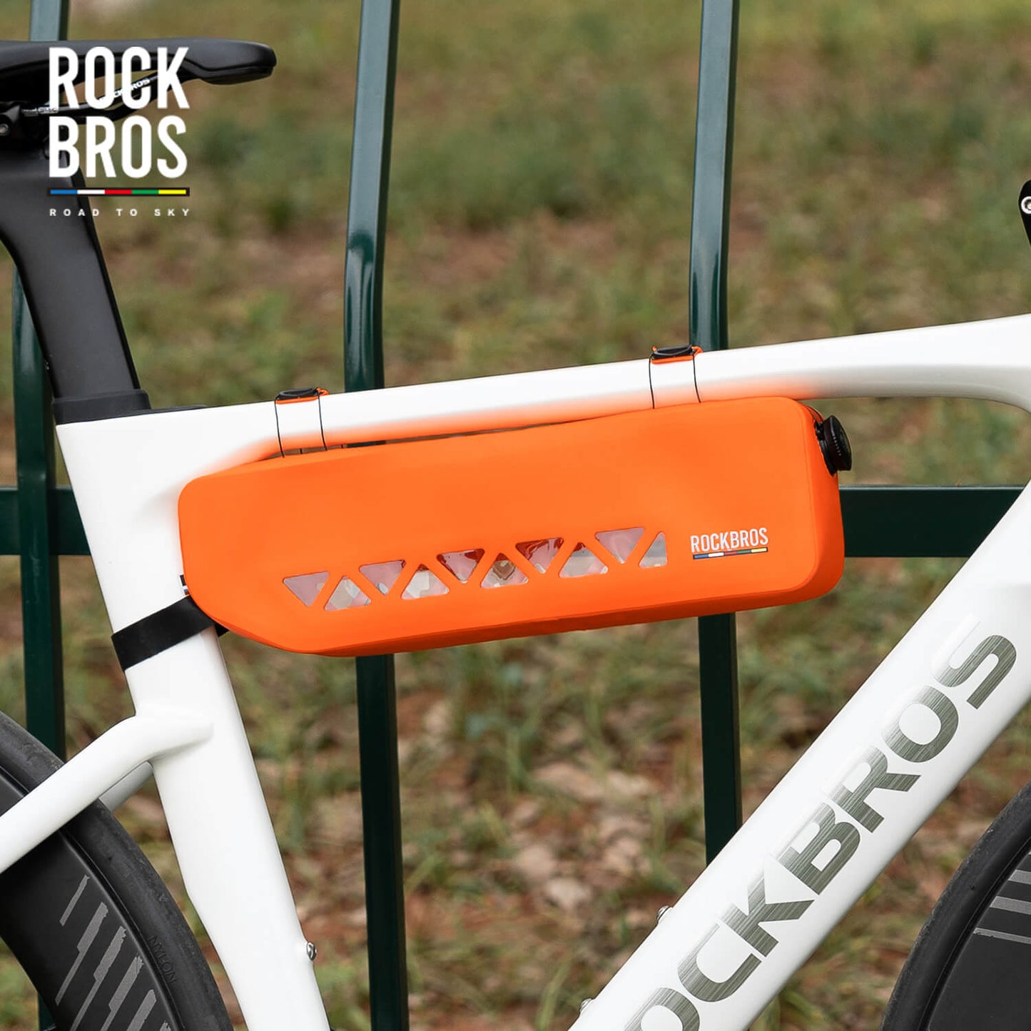 ROCKBROS 100% Waterproof Bike Frame Bag 1.7L Road-to-Sky