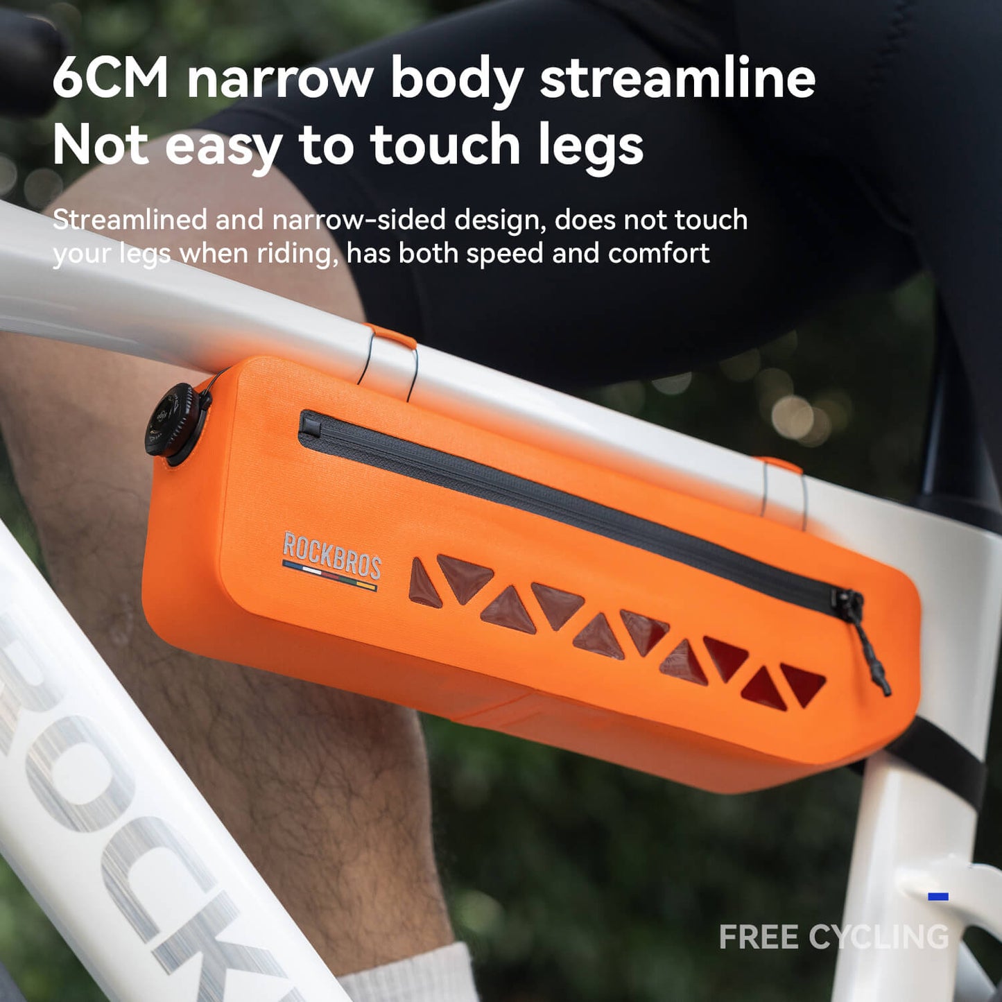 ROCKBROS 100% Waterproof Bike Frame Bag 1.7L Road-to-Sky