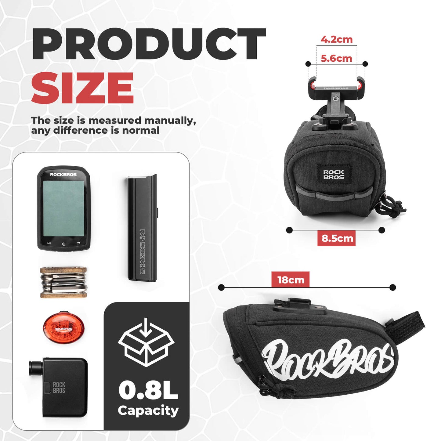 FlashRide Sketch Bike Saddle Bag - 0.8L