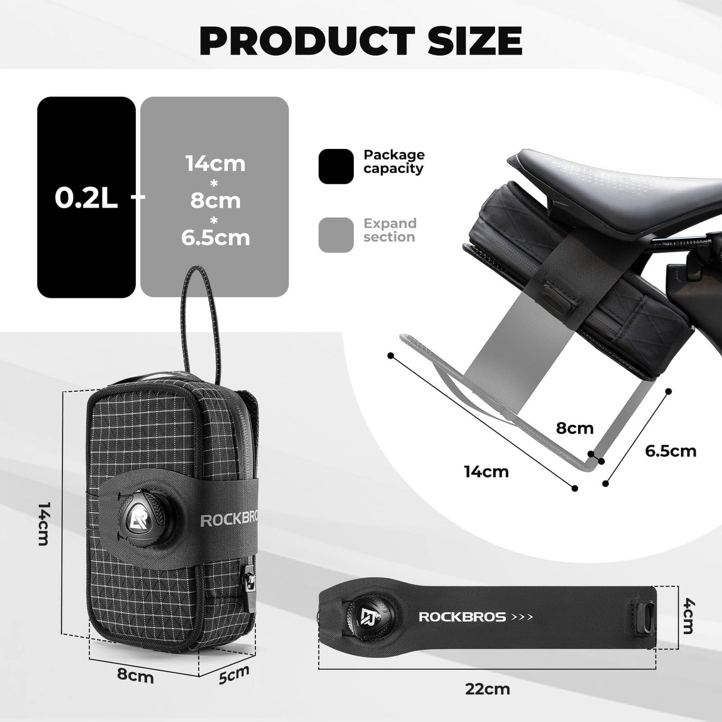 Saddle Bag with Bottle Holder - 0.8L