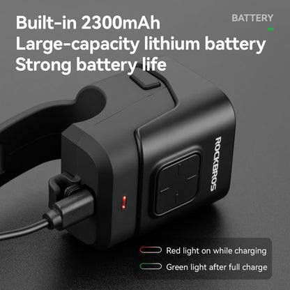 2-in-1 Bike Horn & Front Light -  450lm