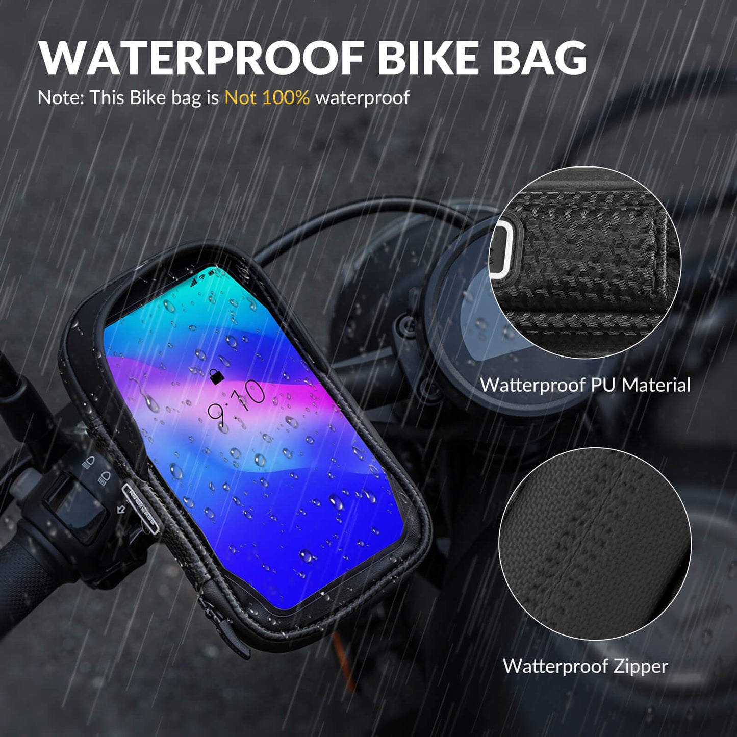 360° Rotating Bike Phone Mount Bag