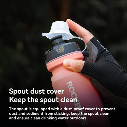 Bike Water Bottle with Soft-Touch Grip & Pull-Top Lid - 600/750ml