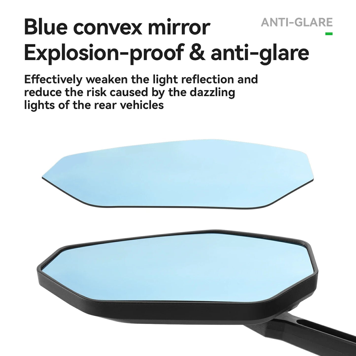 Adjustable Handlebar Bike Rearview Mirror Mirror with Anti-Glare Glass