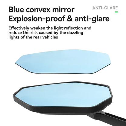 Adjustable Handlebar Bike Rearview Mirror Mirror with Anti-Glare Glass