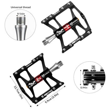 Aluminum Alloy 4 Bearings Mountain Bike Pedals