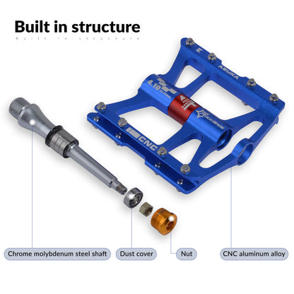 Aluminum Alloy 4 Bearings Mountain Bike Pedals