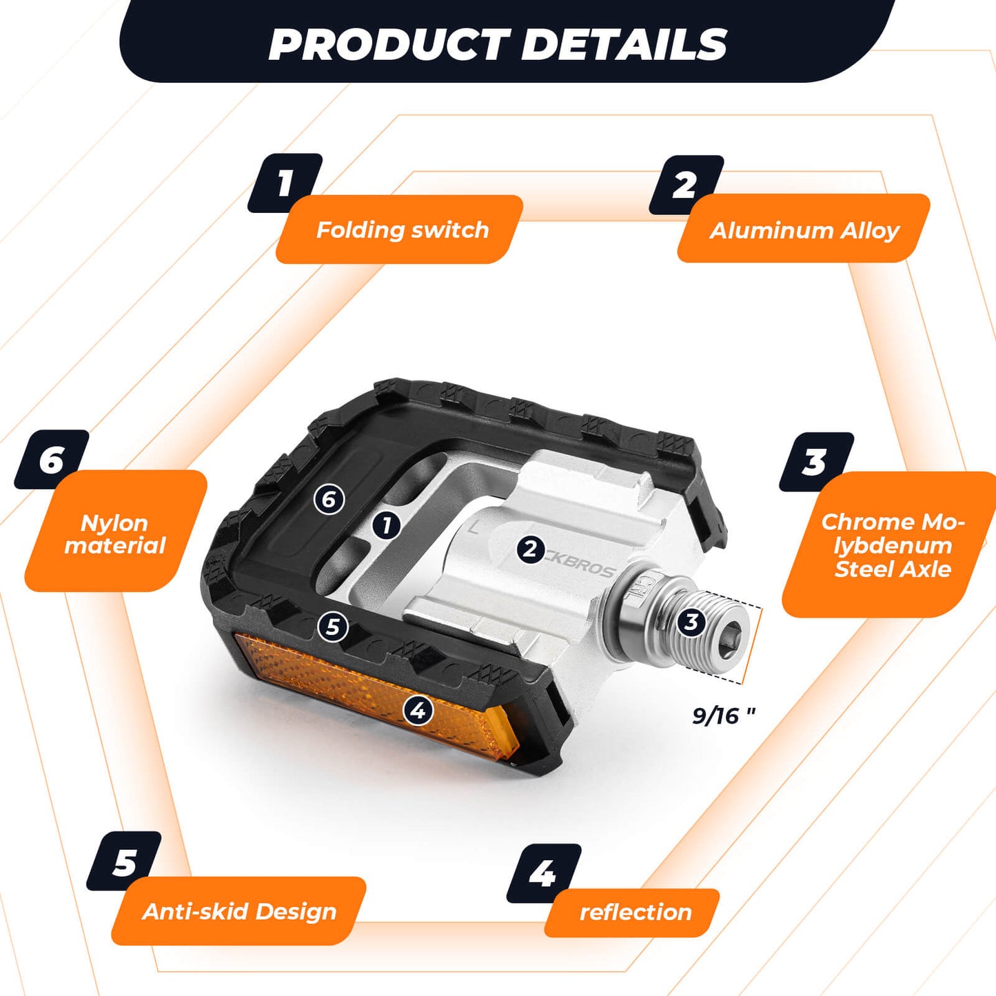Aluminum Folding Bike Pedals