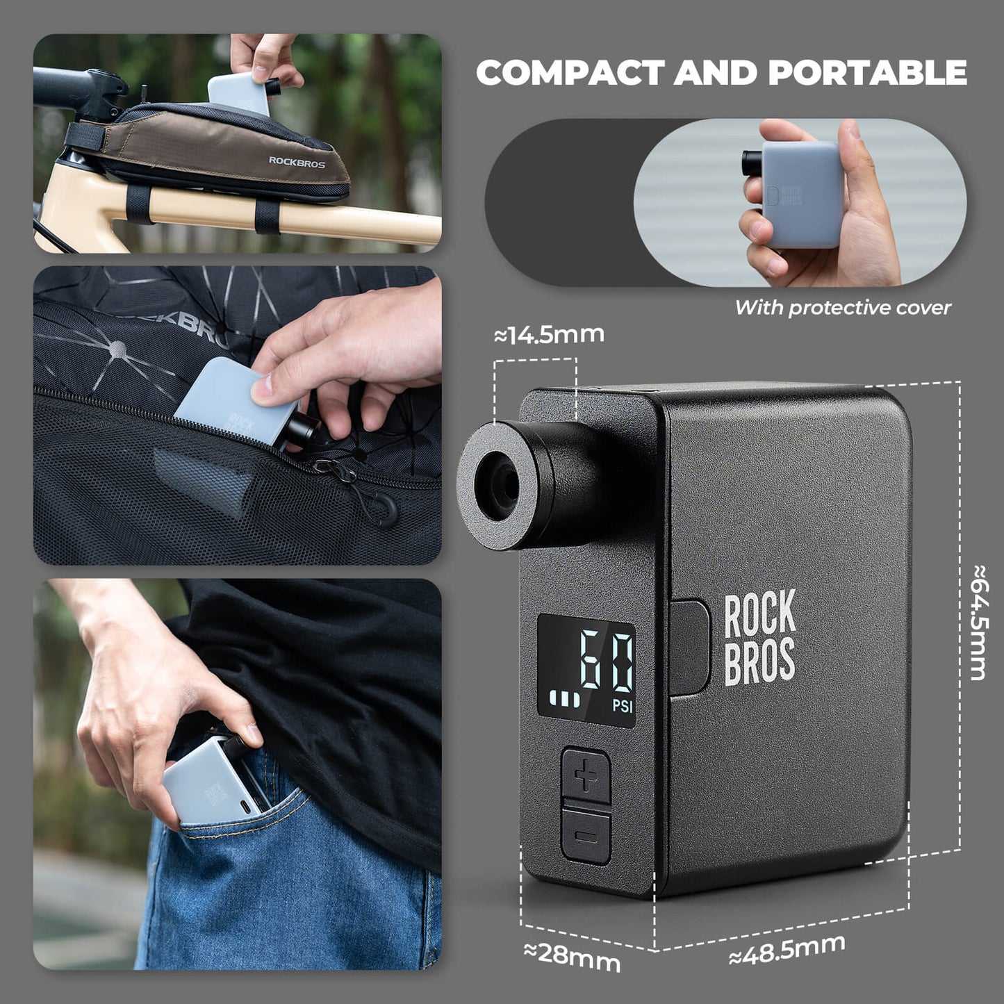 ROCKBROS AS1 Pro Mini Pump Electric Air Pump