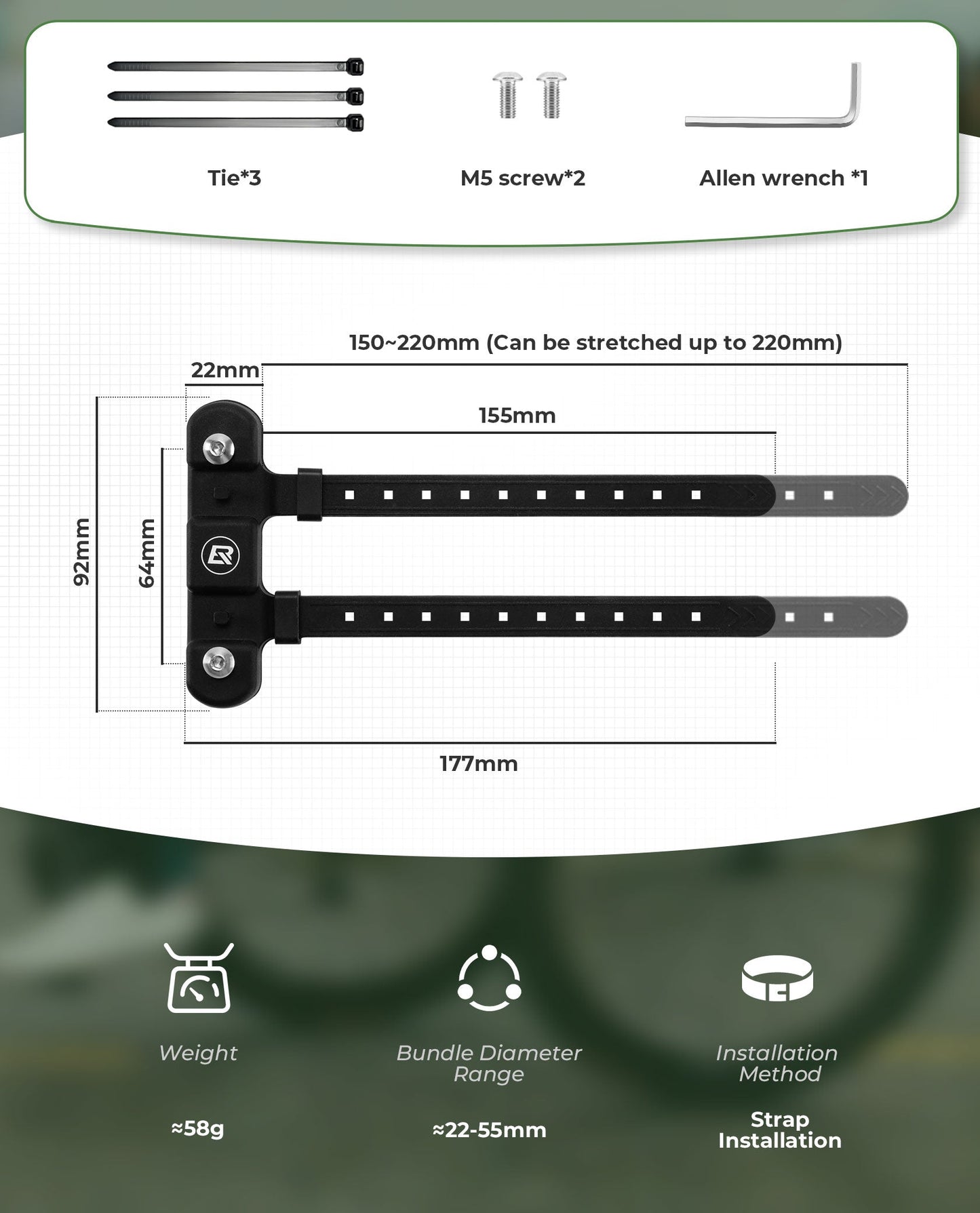 Bike Bottle Cage Mounting Base