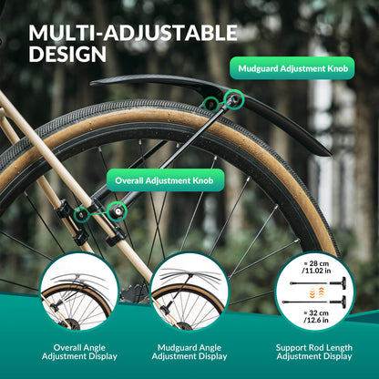 Bike Fenders for 700C Road Bikes – Quick-Release Mud Guards