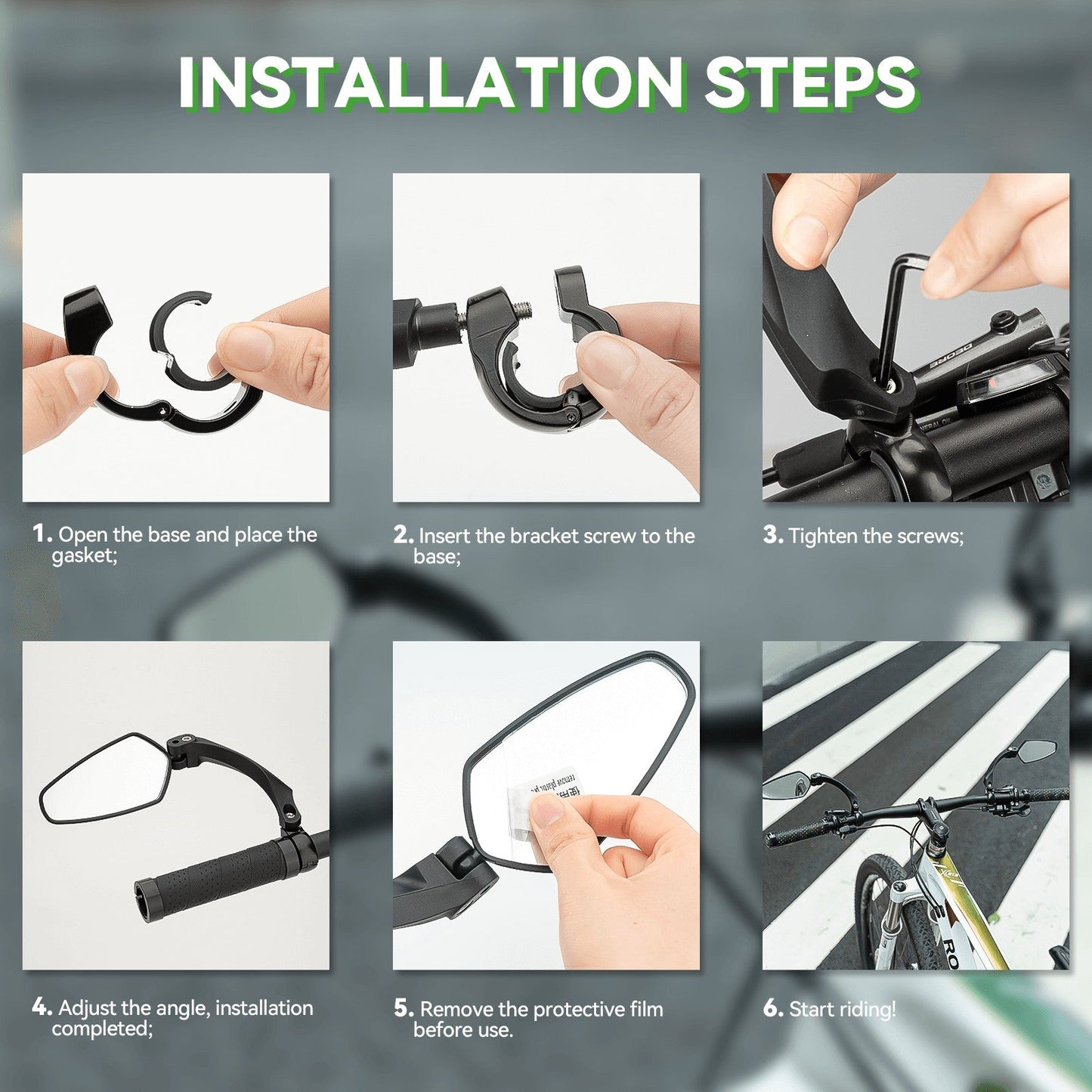 Bike Handlebar Rear View Mirror