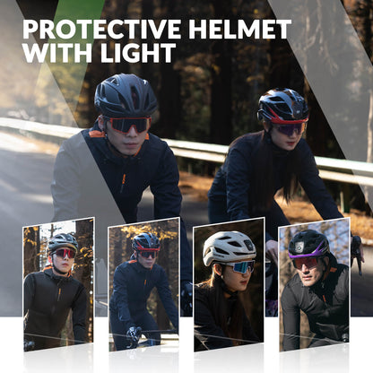 Bike Helmet with LED Front and Rear Light