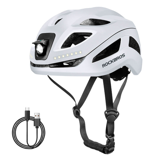 Bike Helmet with LED Front and Rear Light