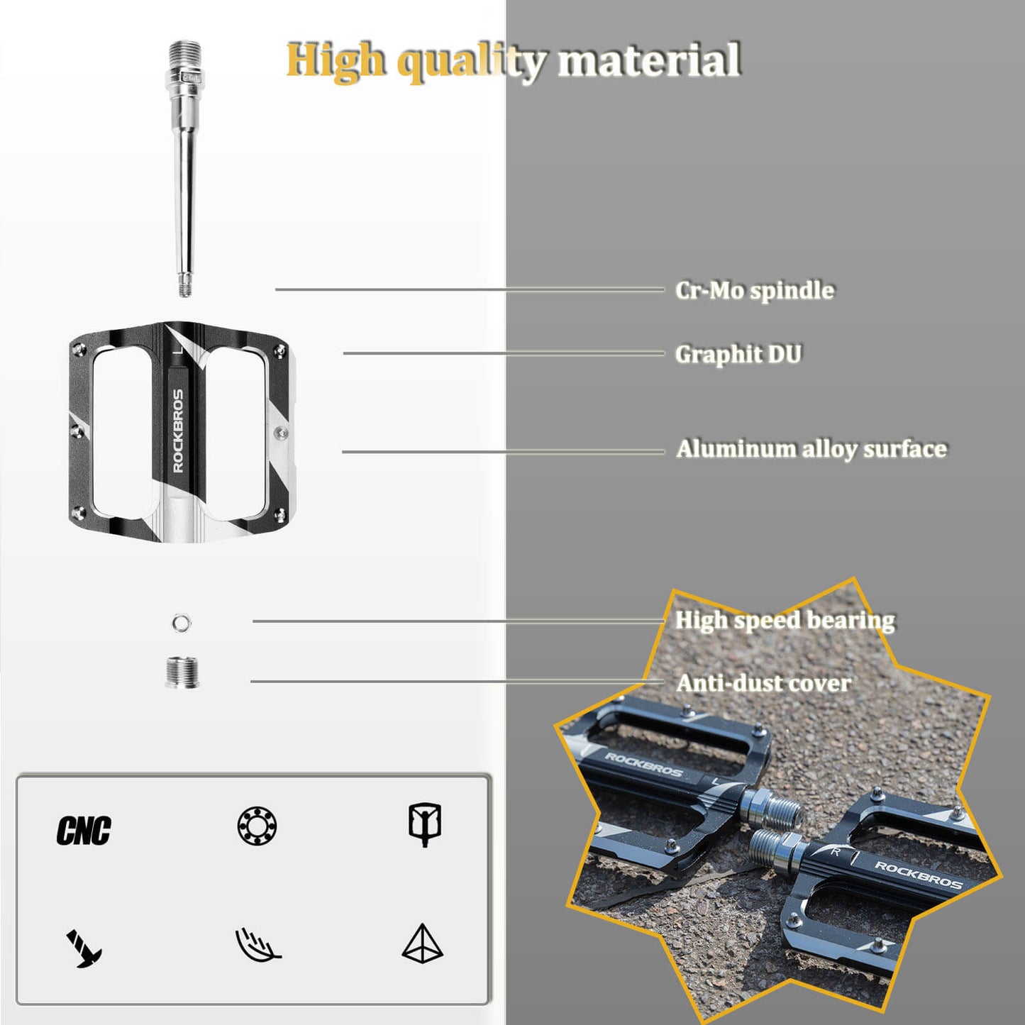 Aluminum Alloy Bearing Pedals - K306
