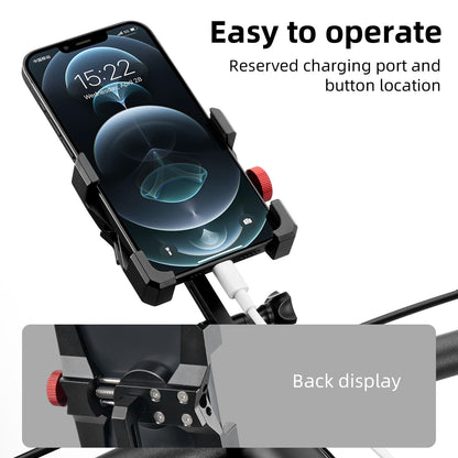 ROCKBROS Bike Phone Holder, Aluminum Handlebar Mount for 4.7-7.1" Phones
