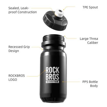 ROCKBROS Bike Water Bottle Squeeze Bicycle Water Bottle BPA-Free