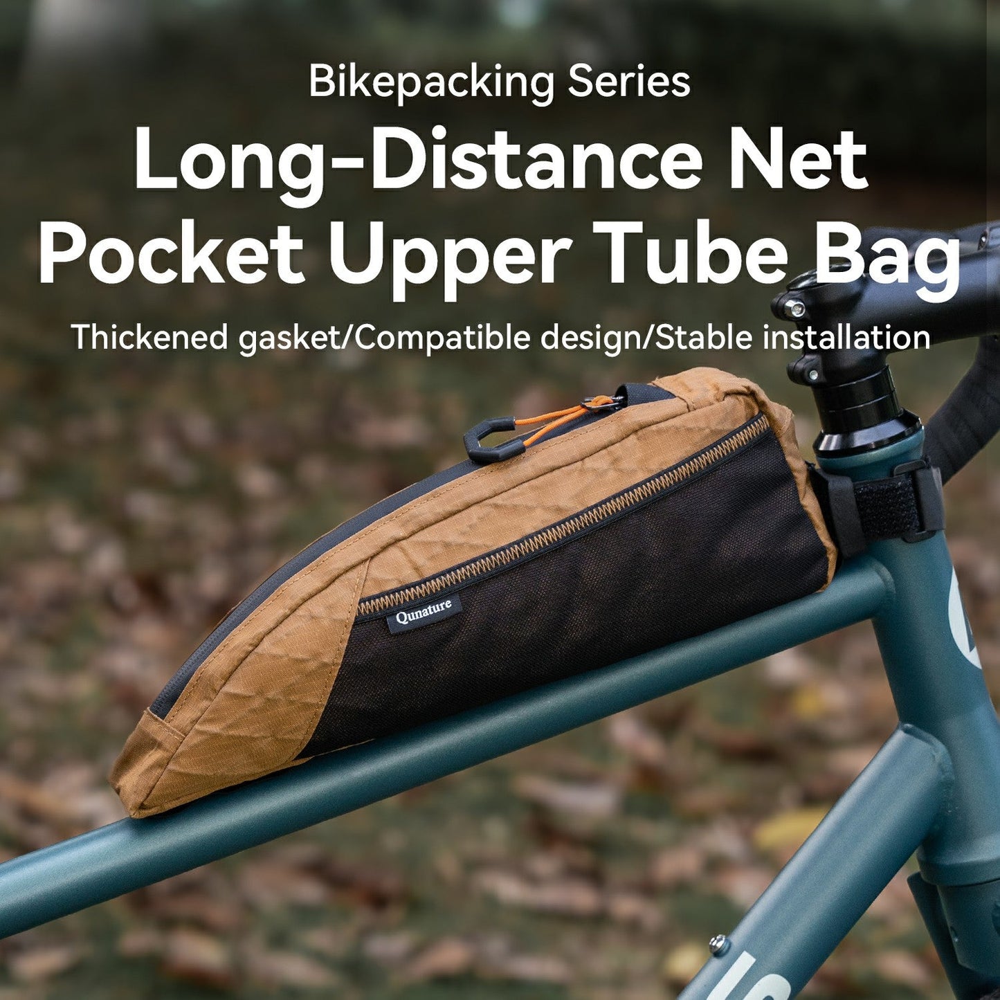 Qunature Bikepacking Frame Bag Top Tube Bag For Gravel Bike