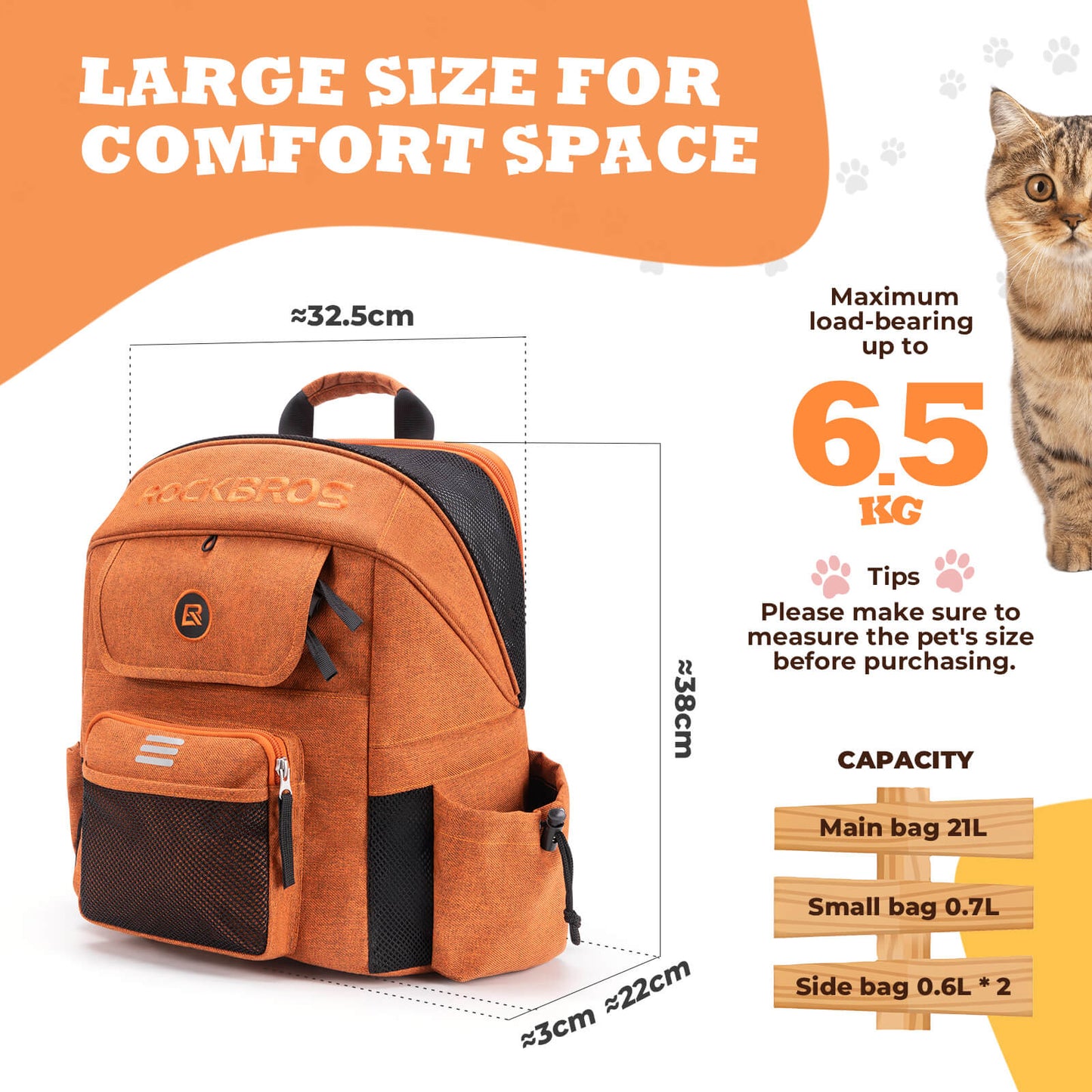 Brompton Foldable Pet Handlebar Bike Bag - 21L