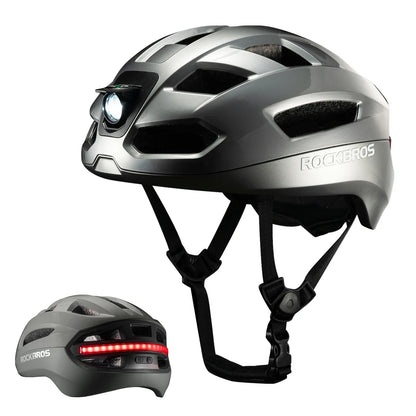 Steering Remote Smart Riding Helmet with Bike Headlight and Tail Light GlowGuard