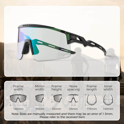 Half Frame Photochromic Cycling Sunglasses - SP337