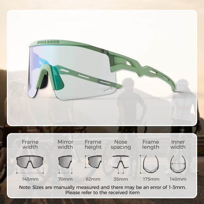 Half Frame Photochromic Cycling Sunglasses - SP337