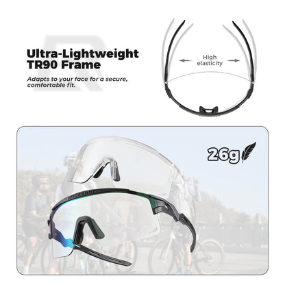 Half Frame Photochromic Cycling Sunglasses - SP337