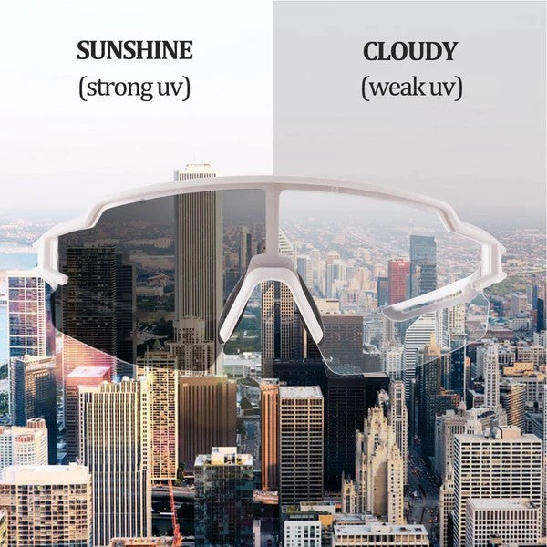 Half Frame Photochromic Cycling Sunglasses