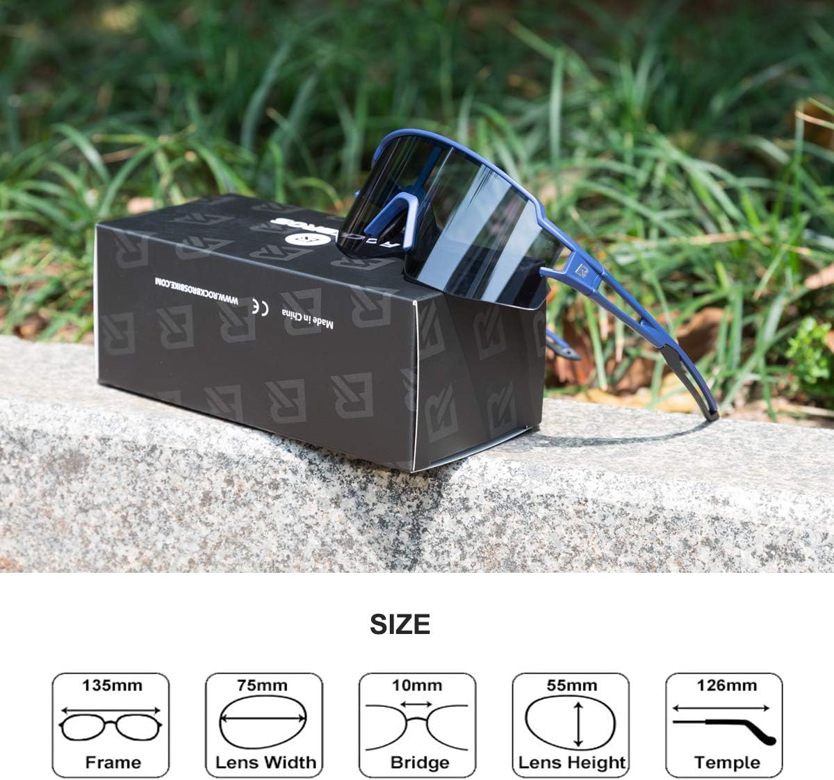 Half-Frame Photochromic Sports Sunglasses (UV400)