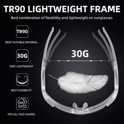 Half-Frame Photochromic Sports Sunglasses (UV400)