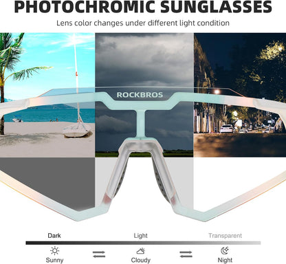 Half-Frame Photochromic Sports Sunglasses (UV400)