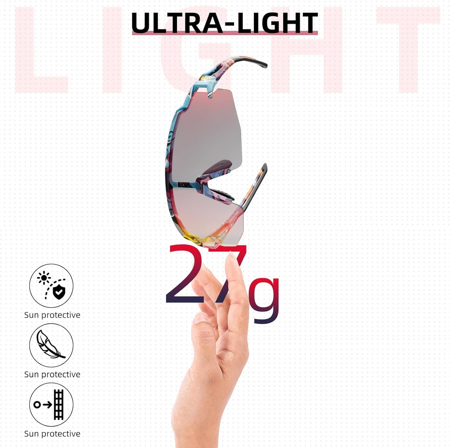 Half-Frame Photochromic Sports Sunglasses (UV400)