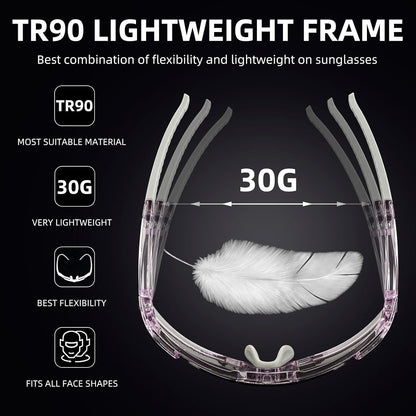 Half-Frame Photochromic Sports Sunglasses (UV400)