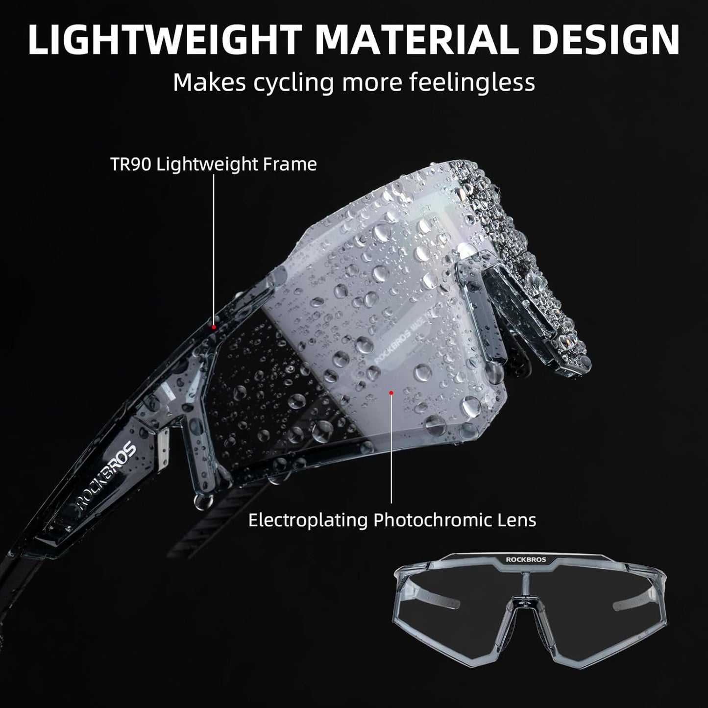Half-Frame Photochromic Sports Sunglasses (UV400)