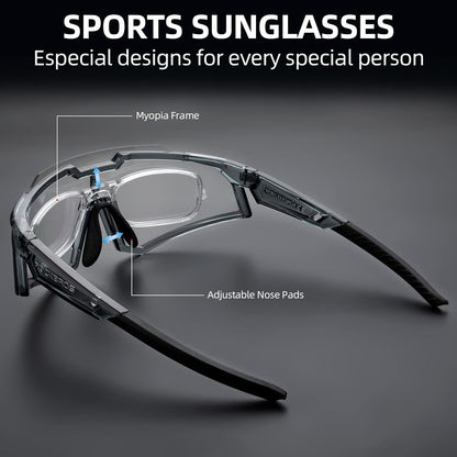Half-Frame Photochromic Sports Sunglasses (UV400)