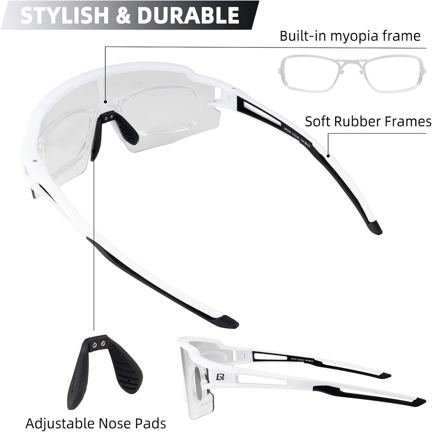 Half-Frame Photochromic Sports Sunglasses (UV400)