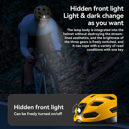 Steering Remote Smart Riding Helmet with Bike Headlight and Tail Light GlowGuard