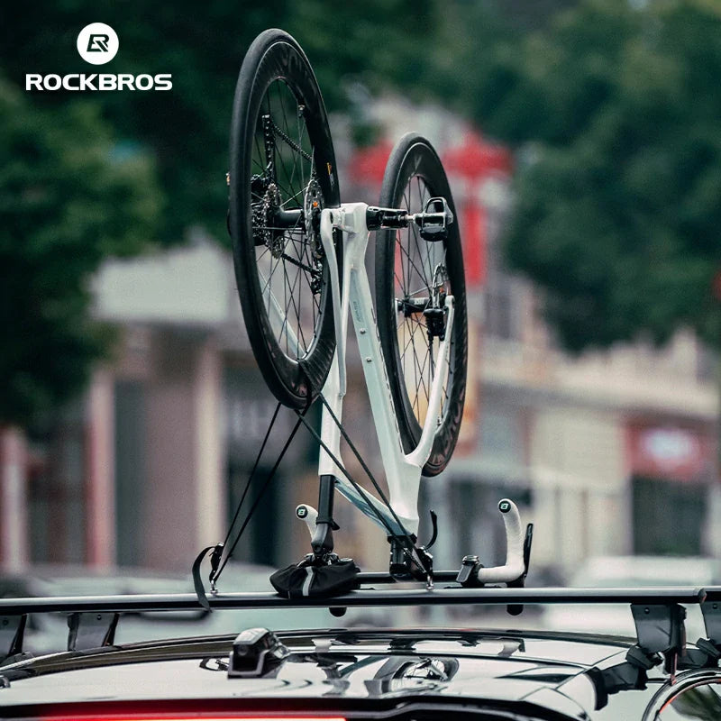 ROCKBROS Inverted Roof Bike Rack for Cars Quick-Release Straps and Clamps