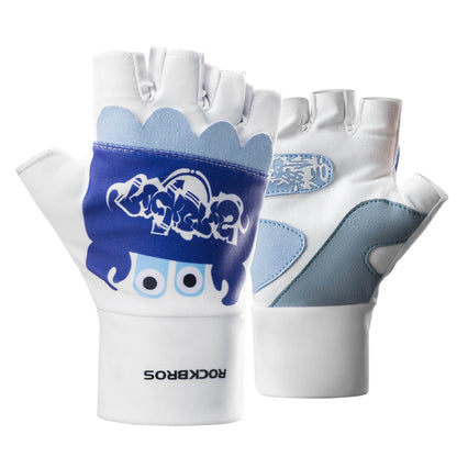 Cute Kids Half-Finger Cycling Gloves Non-Slip Padded Unisex