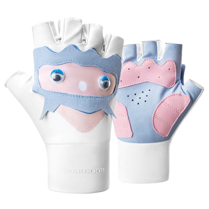 Cute Kids Half-Finger Cycling Gloves Non-Slip Padded Unisex