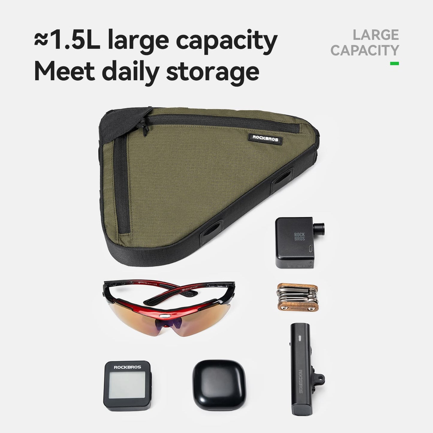 Large Capacity Bike Triangle Bag-1.5L