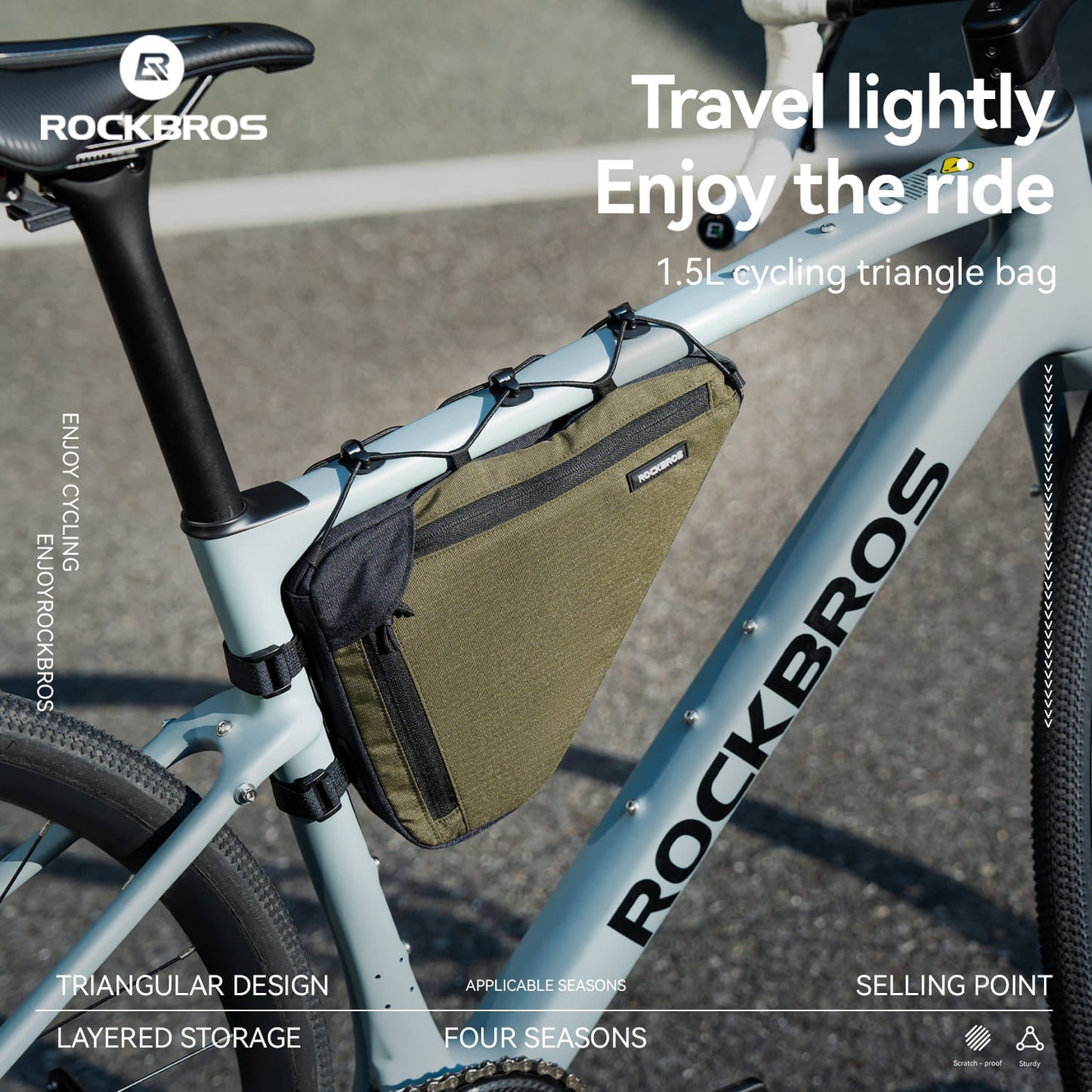 Large Capacity Bike Triangle Bag-1.5L
