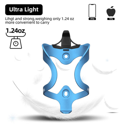 ROCKBROS Lightweight Alloy Bike Water Bottle Holder for Road  Mountain Bikes