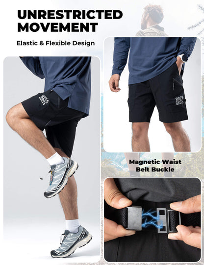 Men's Commuter Shorts Moisture-Wicking Multi-Pocket Shorts for Outdoor